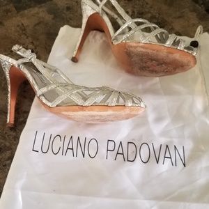 Luciano Padovan silver heels
